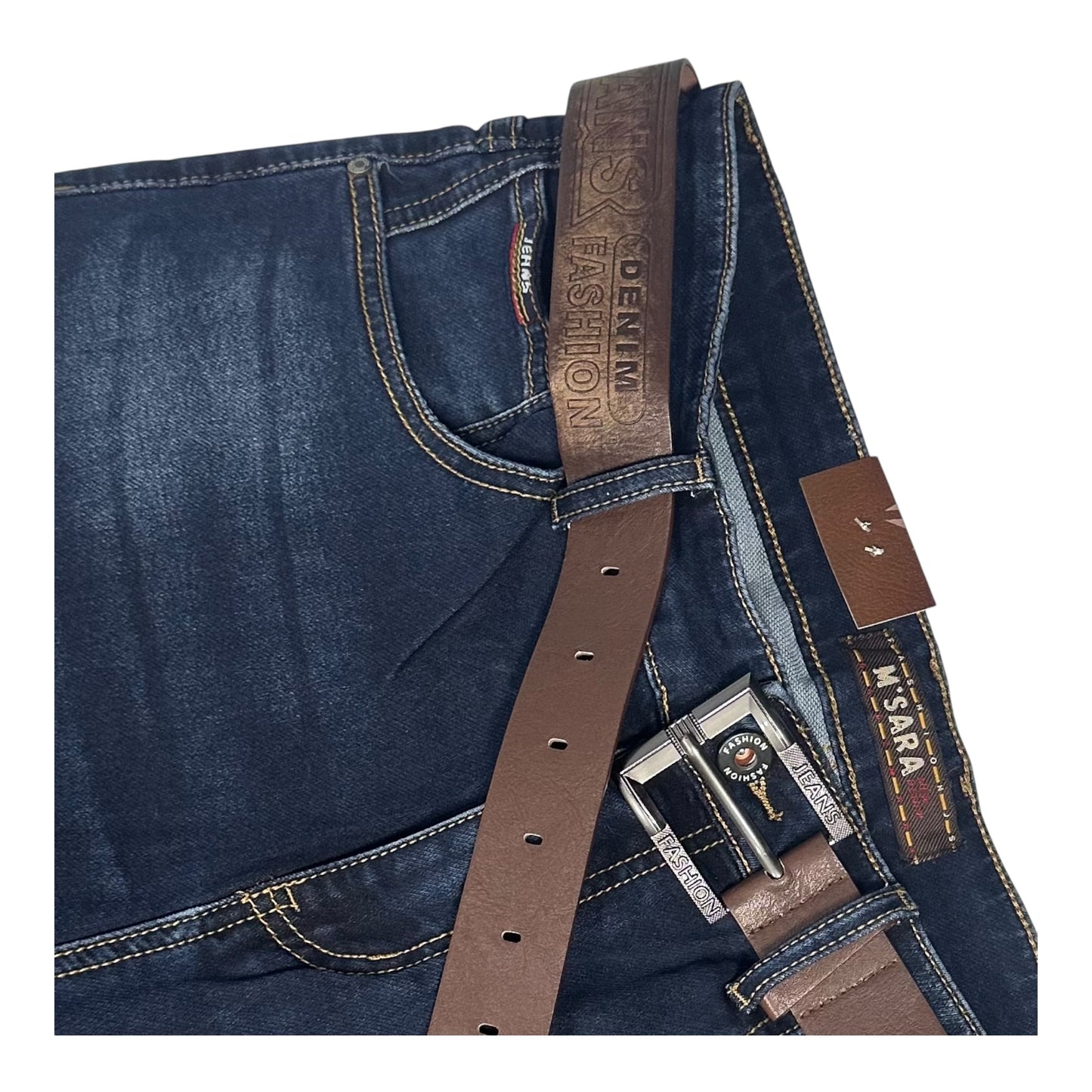 M’SARA Ανδρικό Τζιν Denim Μπλε