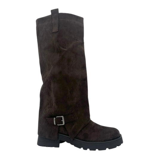 Alta Moda Suede Γυναικείες Μπότες Καφέ