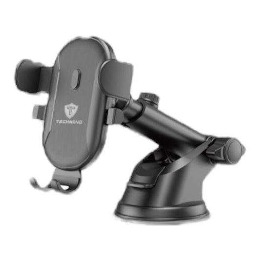 TECHNOVO Βάση Κινητού Αυτοκινήτου 4.7" - 7" με Ρυθμιζόμενα Άγκιστρα Μαύρο