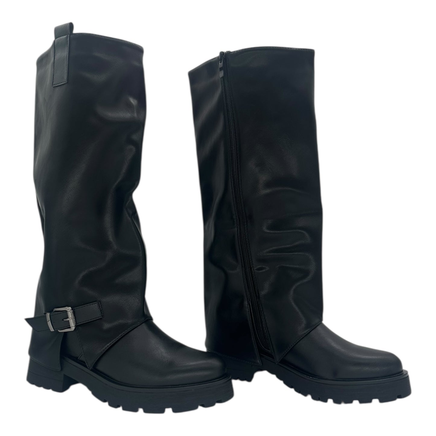 Alta Moda Suede Γυναικείες Μπότες Μαύρες