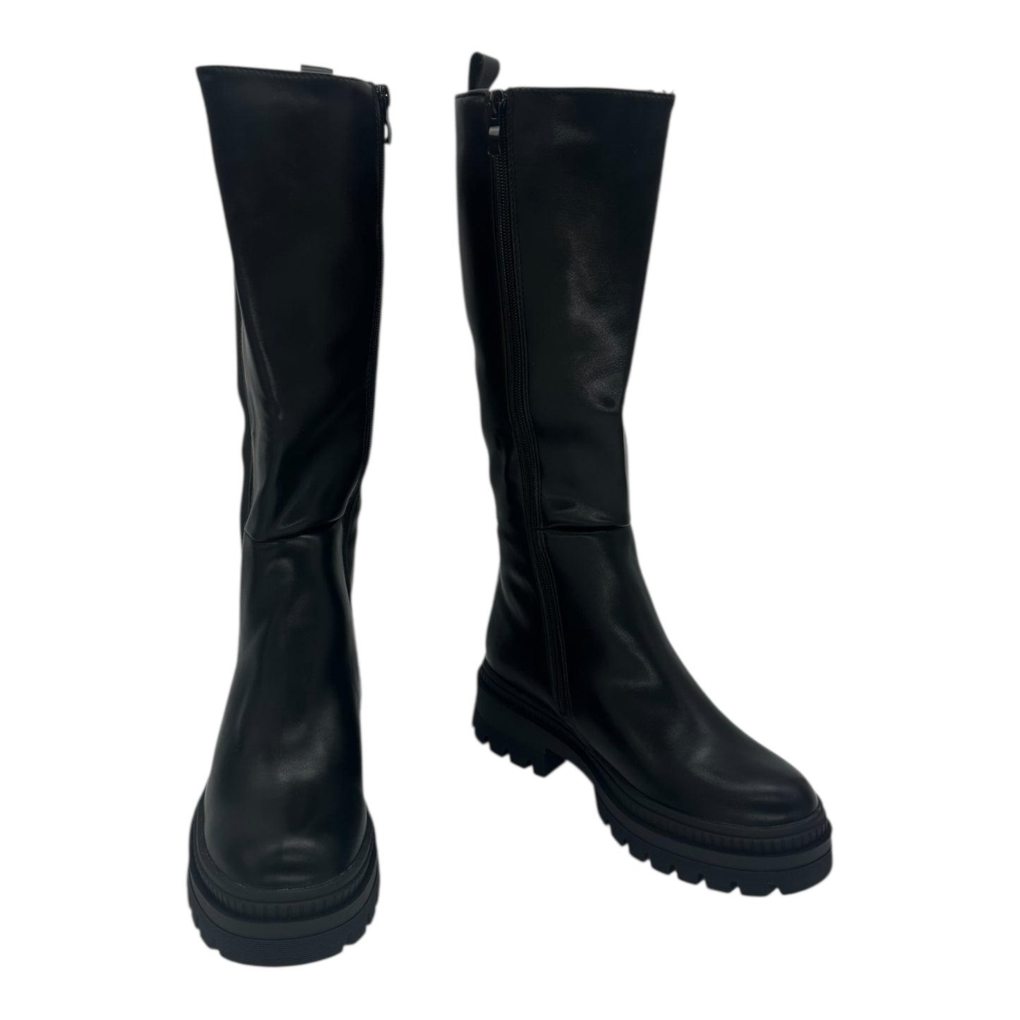 Mira & Max Γυναικείες Μπότες με Μεσαίο Τακούνι Μαύρες