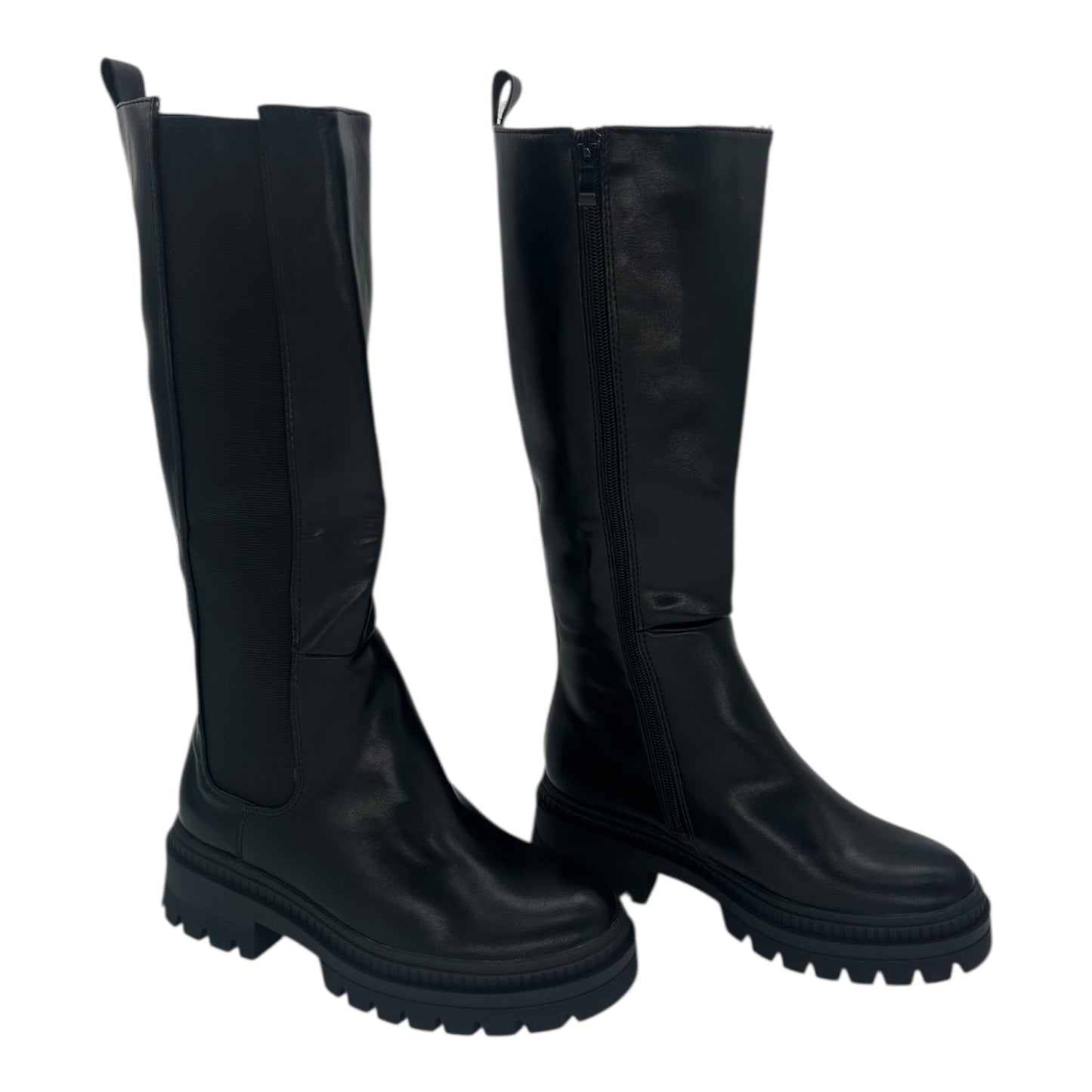 Mira & Max Γυναικείες Μπότες με Μεσαίο Τακούνι Μαύρες