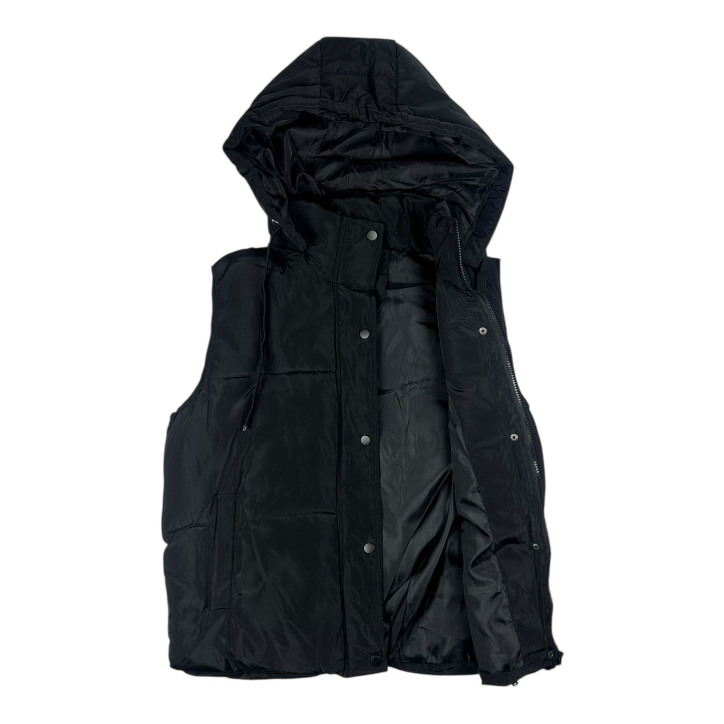 Angel Shopping Γυναικείο Αμάνικο Μπουφάν για Χειμώνα Μαύρο