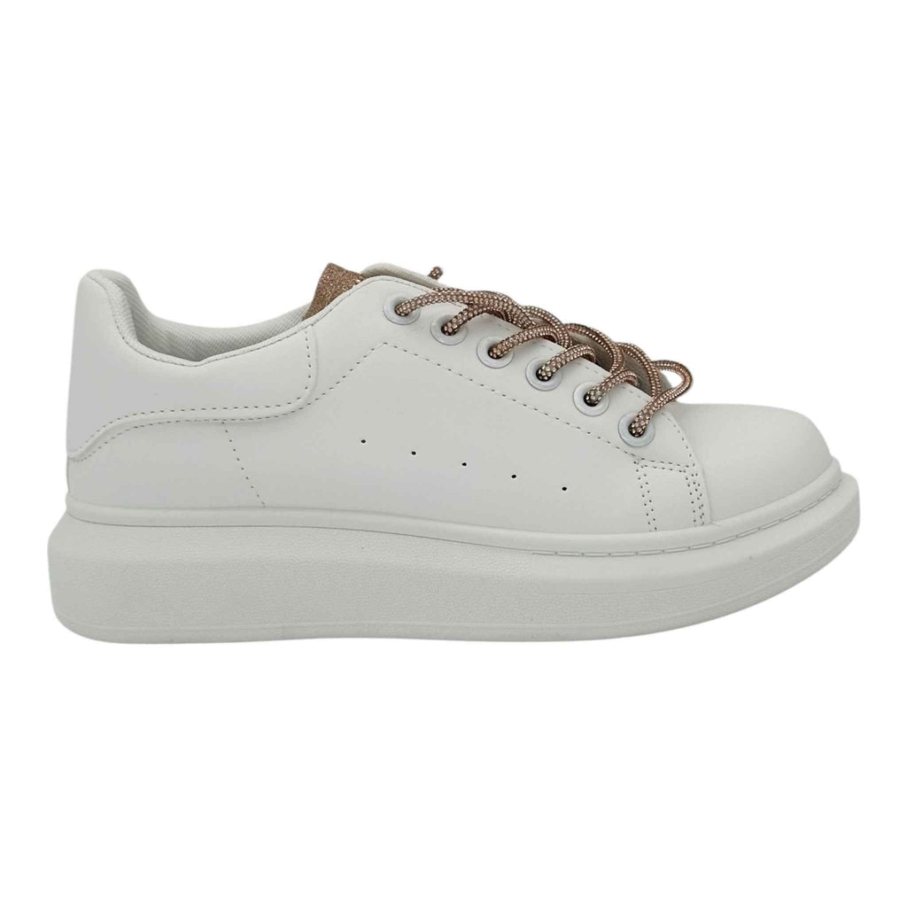 Angel Shopping δερμάτινα sneakers White