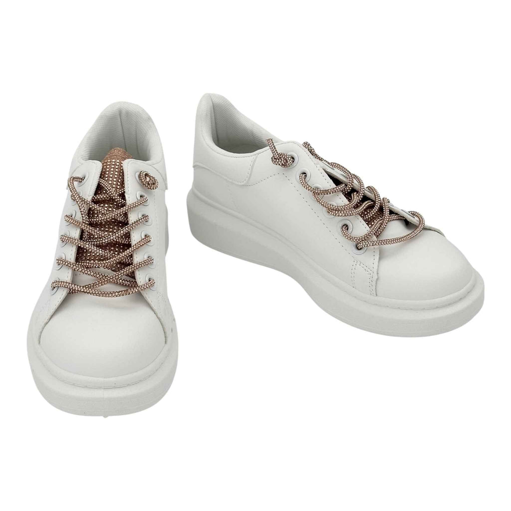 Angel Shopping δερμάτινα sneakers White