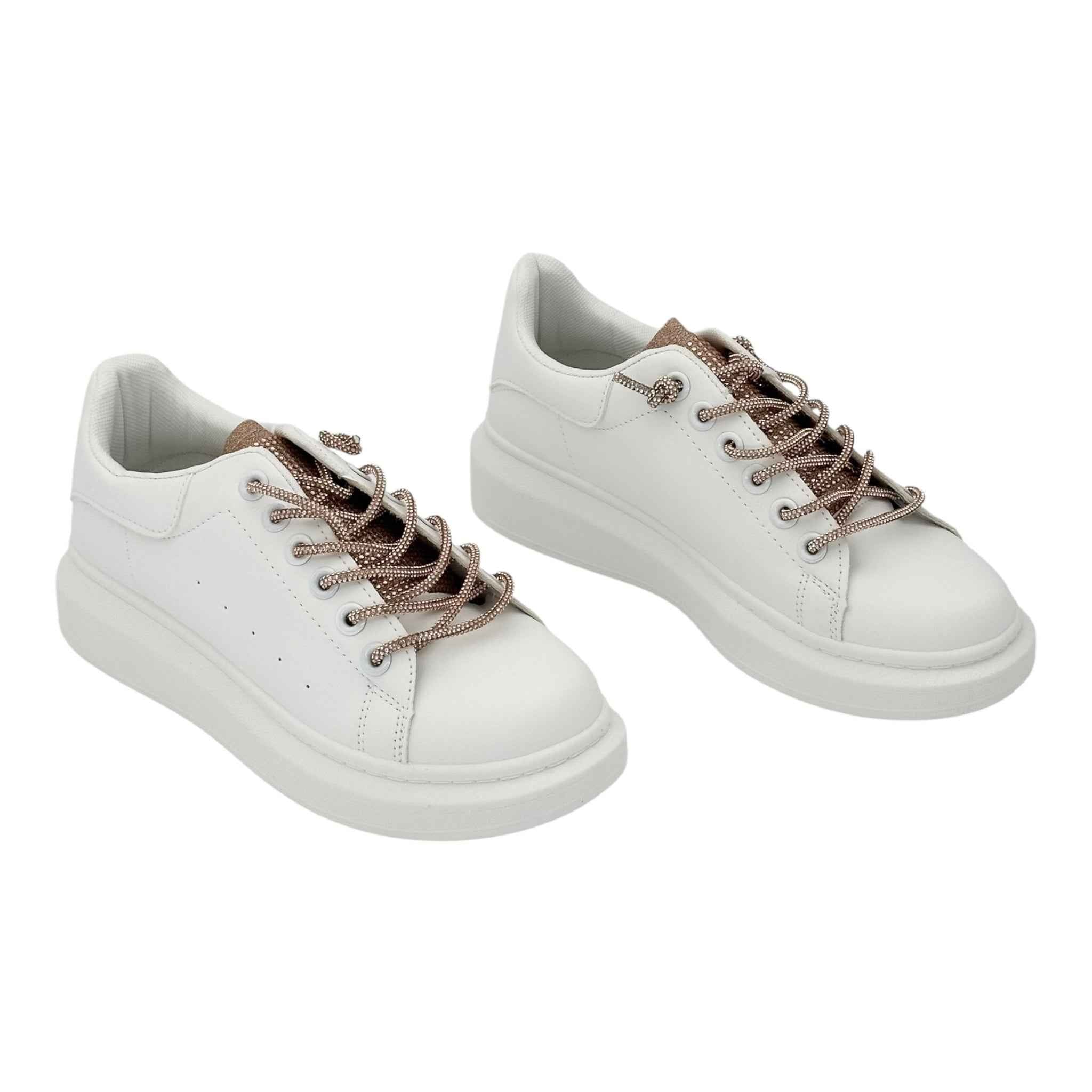 Angel Shopping δερμάτινα sneakers White