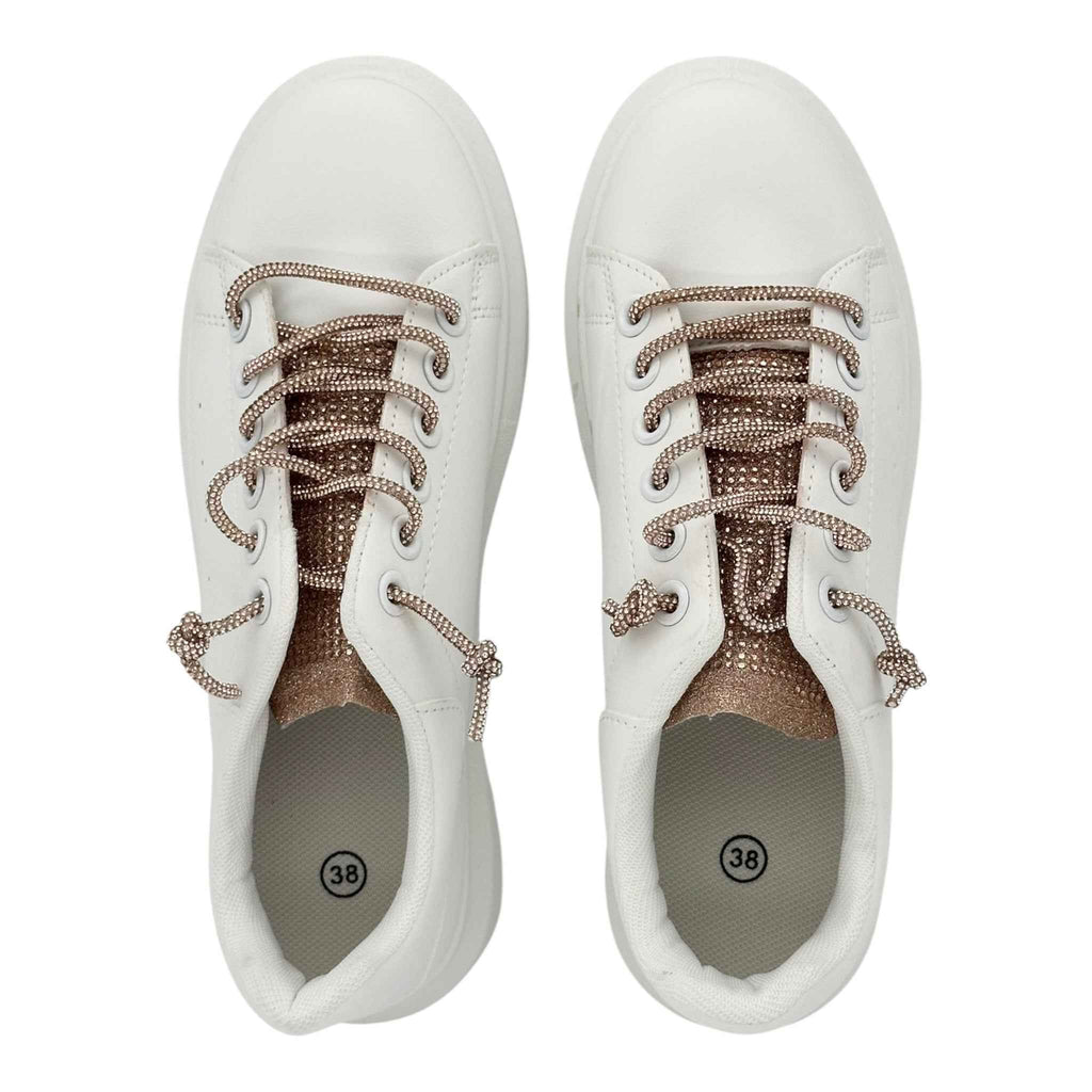 Angel Shopping δερμάτινα sneakers White