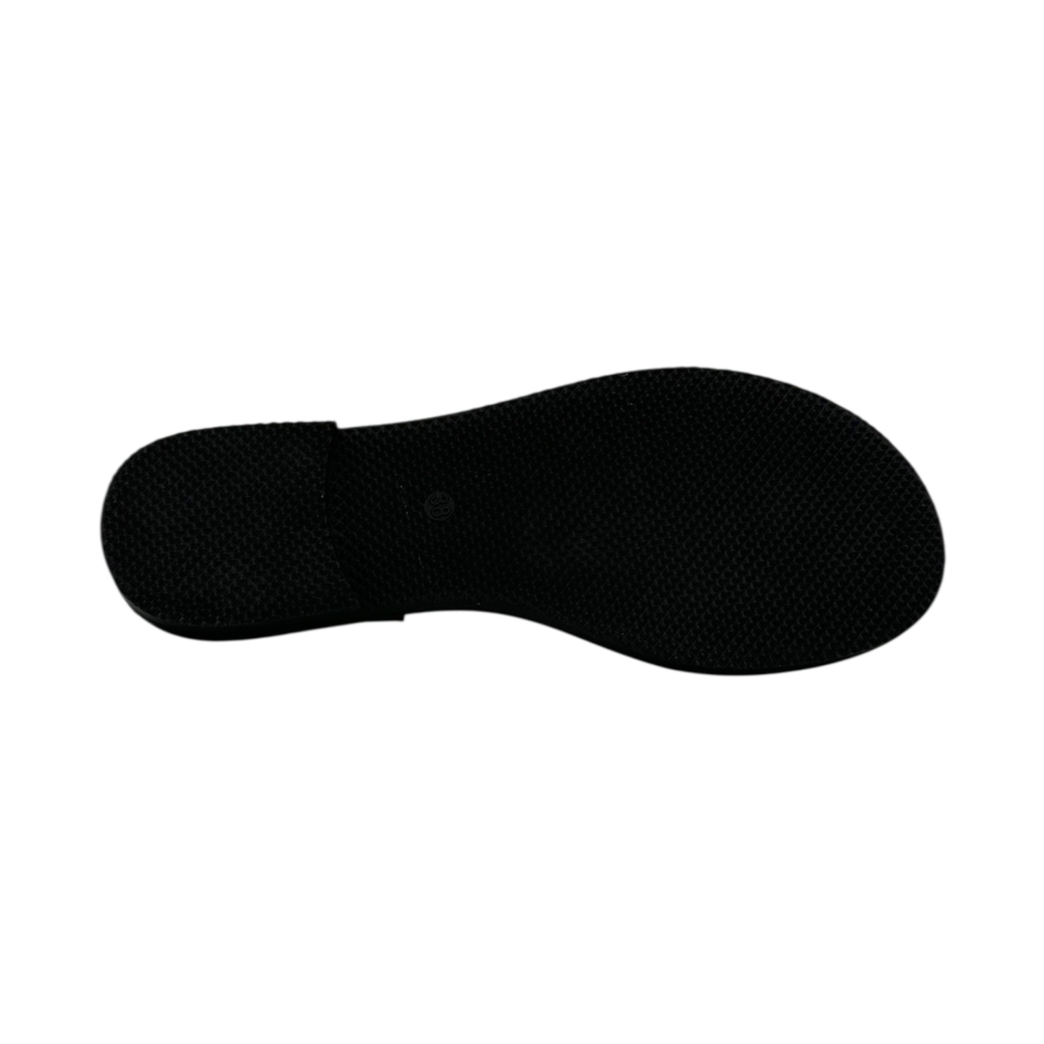 DIAMANTIQUE Σανδάλια Γυναικεία Flat Black - Angel shopping