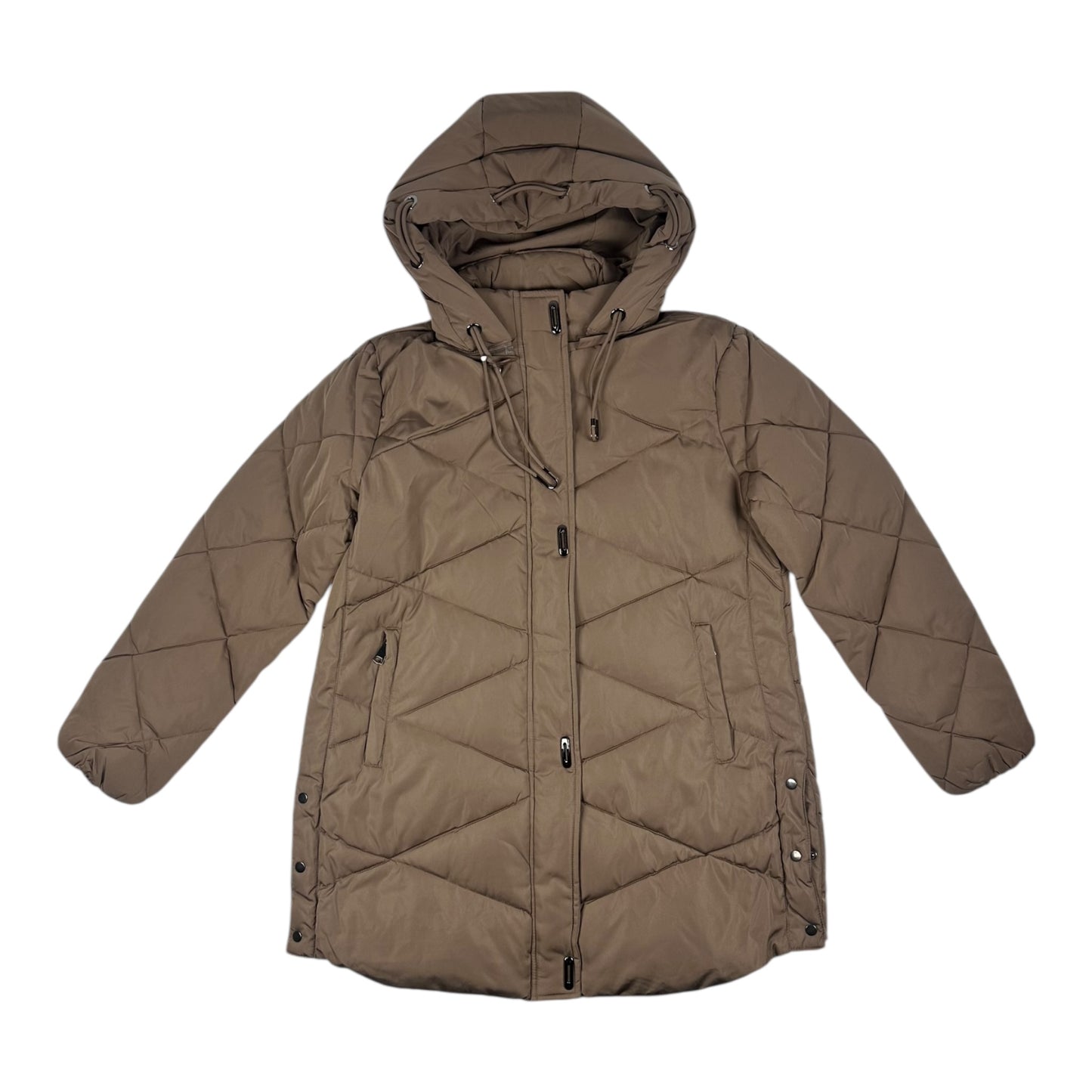 Angel Shopping Μακρύ Γυναικείο Μπουφάν για Χειμώνα Καφέ