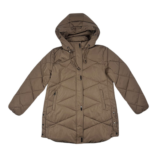 Angel Shopping Μακρύ Γυναικείο Μπουφάν για Χειμώνα Καφέ