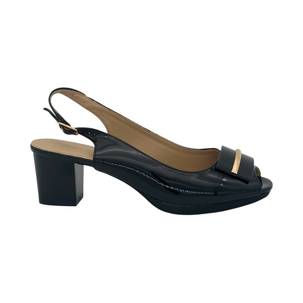 Mira Max Πέδιλα Peep Toe Μαύρα - Angel shopping