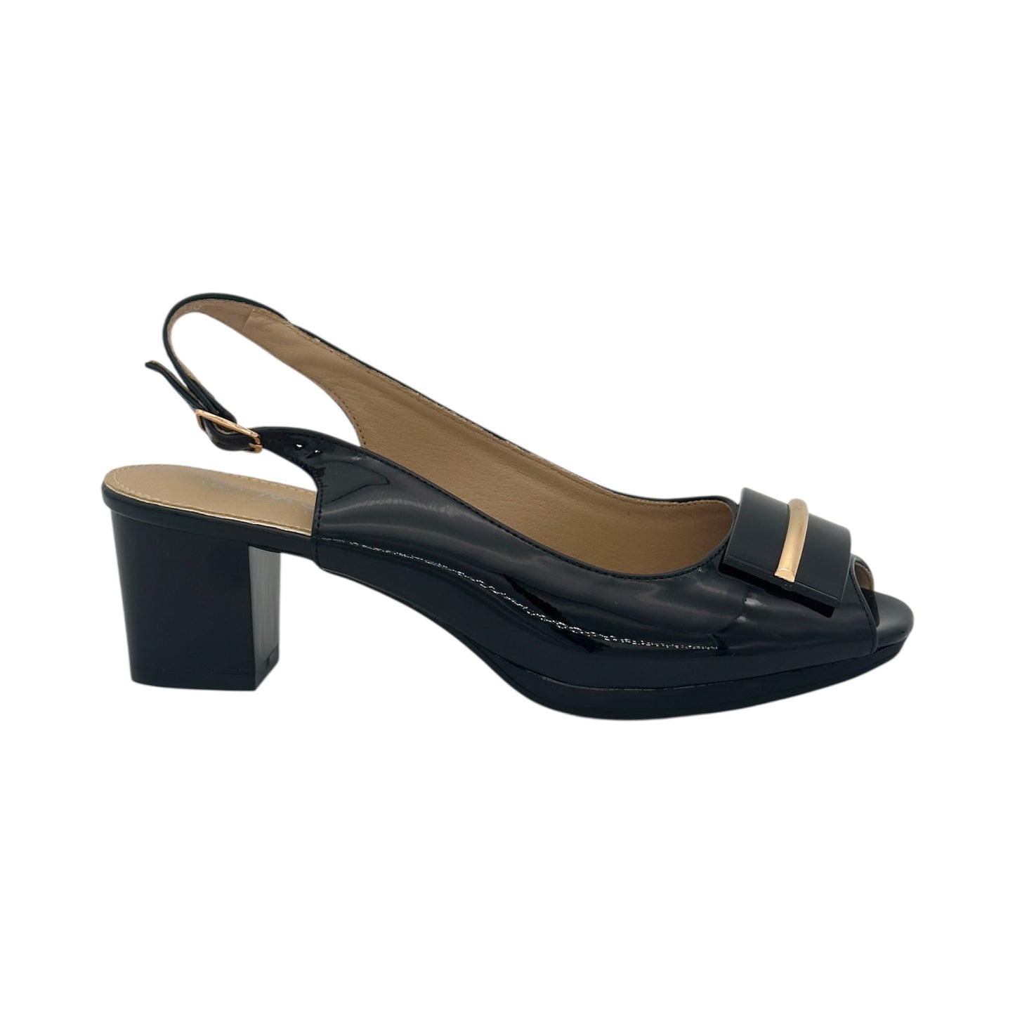 Mira Max Peep Toe Sandals Black