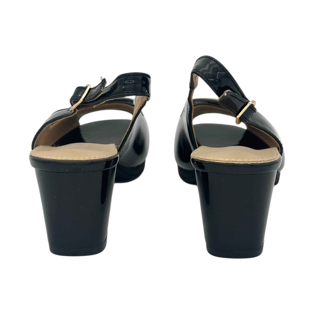 Mira Max Πέδιλα Peep Toe Μαύρα