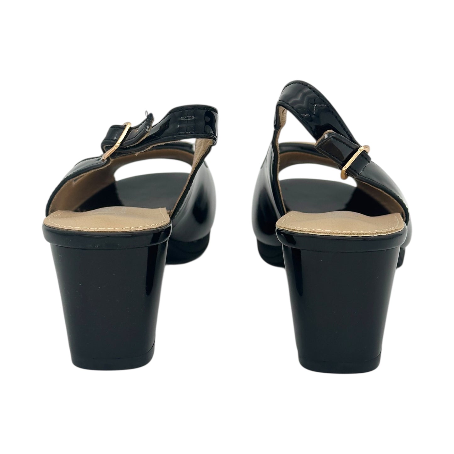 Mira Max Peep Toe Sandals Black