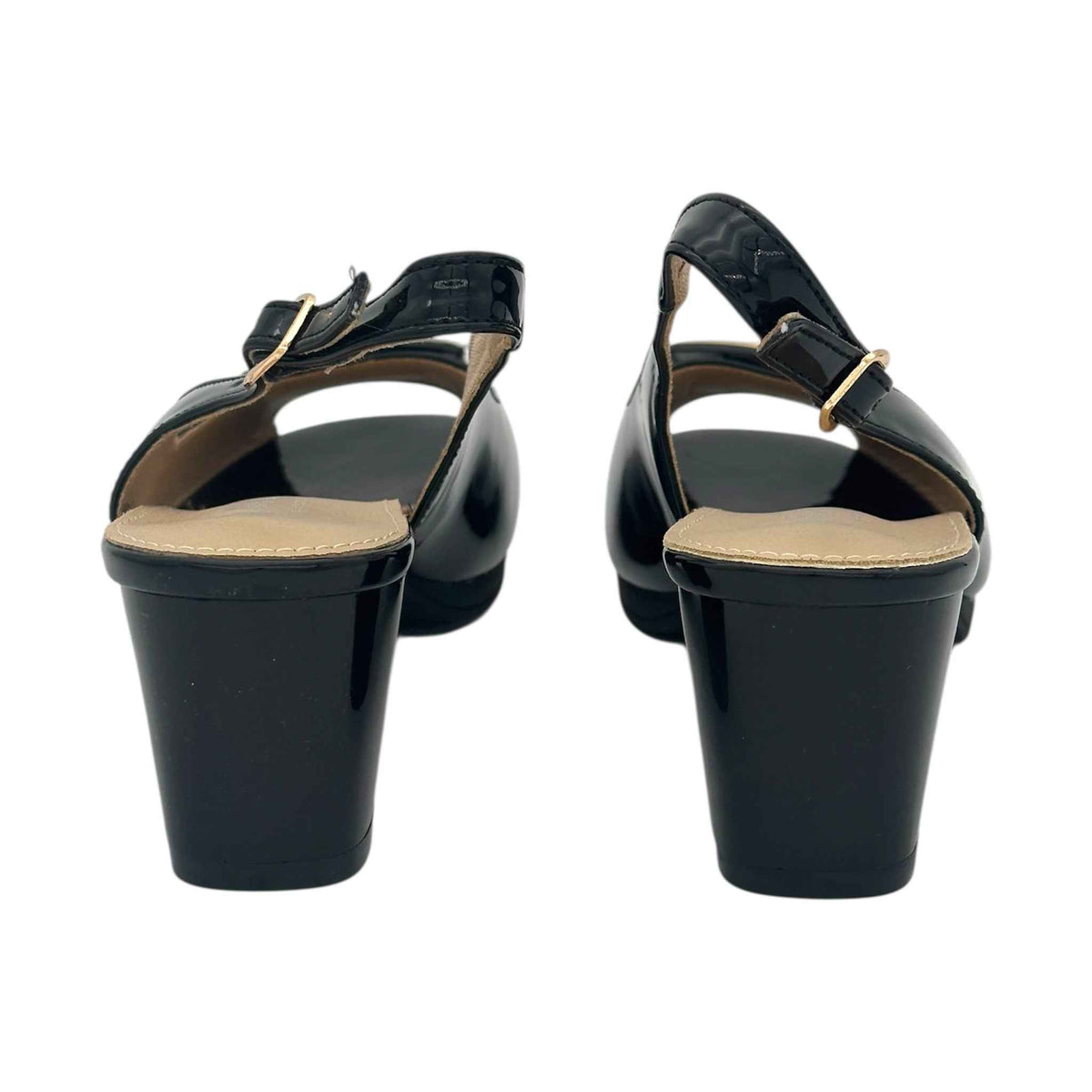 Mira Max Πέδιλα Peep Toe Μαύρα