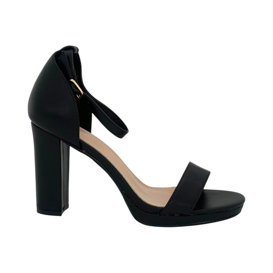 M &amp; A Women's High Heel Sandals &amp; Ankle Strap Black