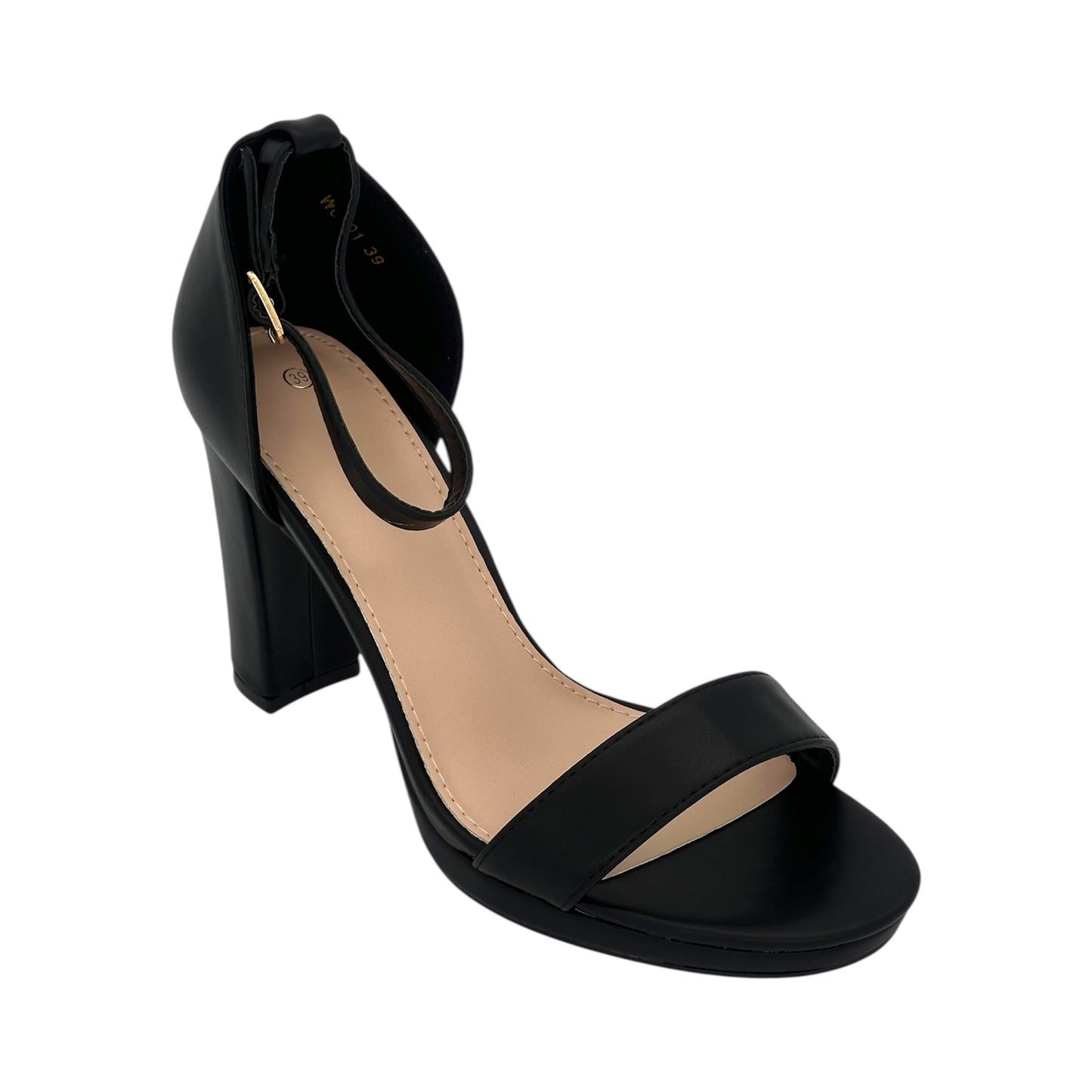 M &amp; A Women's High Heel Sandals &amp; Ankle Strap Black