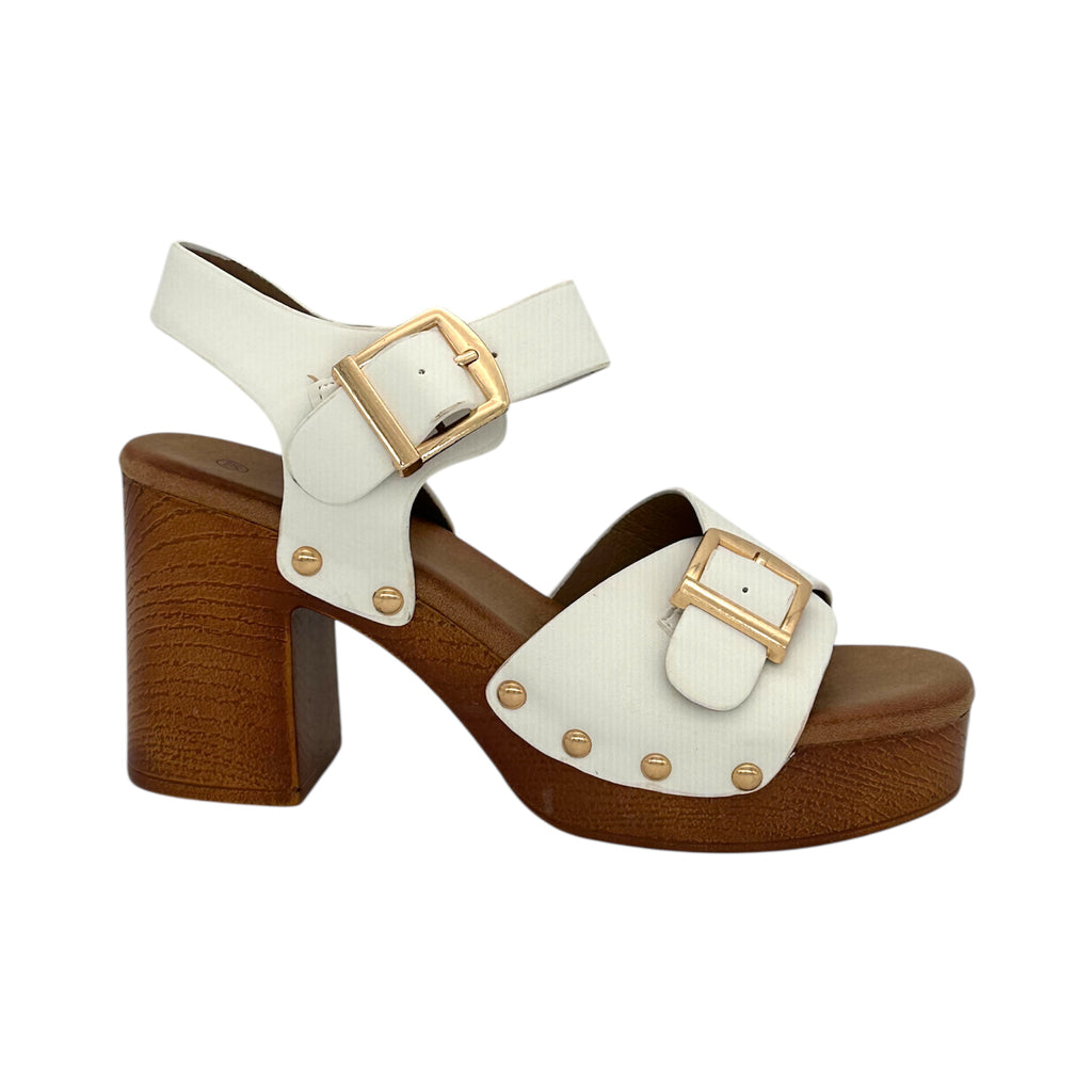 ALTA MODA Γυναικεία Πλατφόρμα Πέδιλα White - Angel shopping