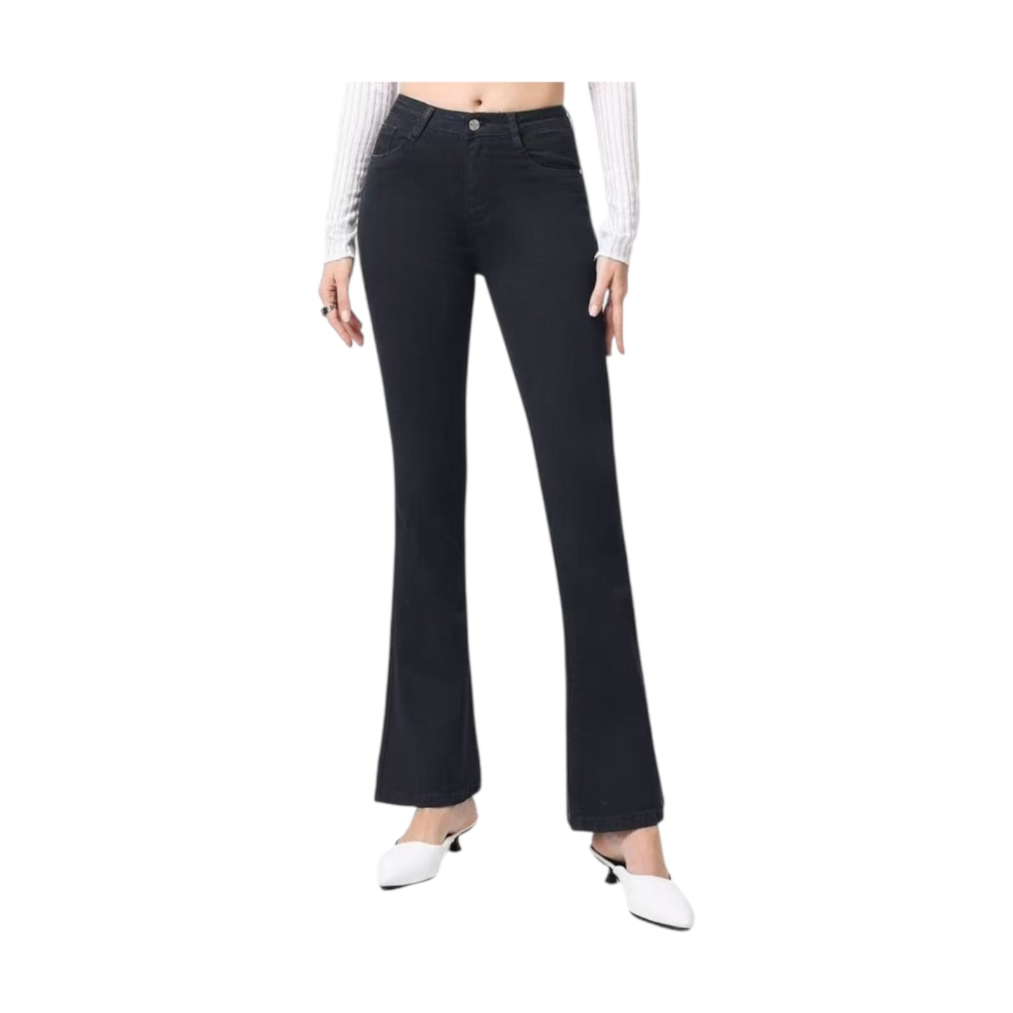 Miss Good Women's Push Up Jean Pants Black