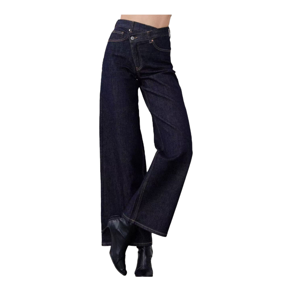 MISS BONBON Γυναικείο Τζιν High waist Σκούρο μπλε - Angel shopping