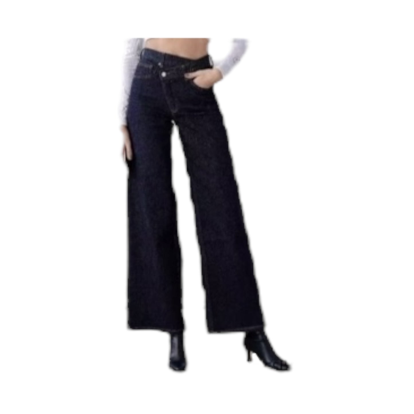 MISS BONBON Women's Jeans High waist Black