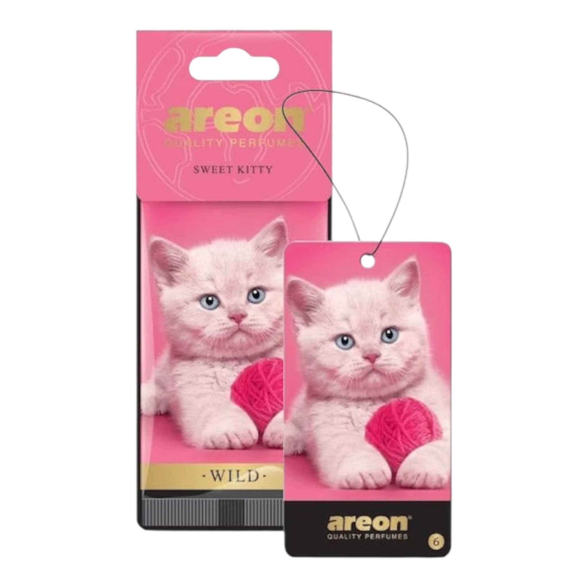 Areon Αρωματική Καρτέλα Κρεμαστή Αυτοκινήτου Sweet Kitty Χωρίς Χρώμα