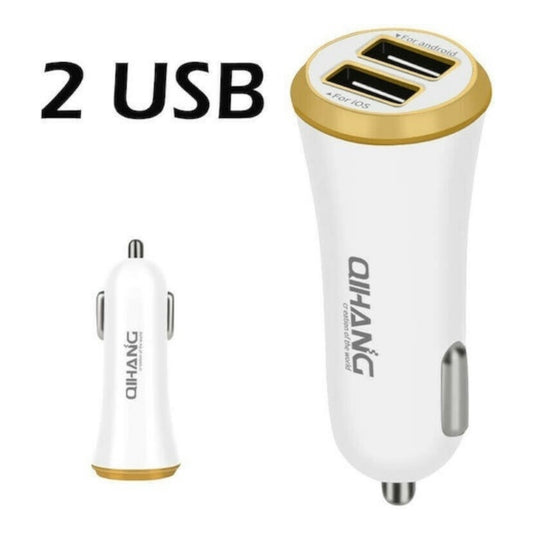 QIHANG CH-1630 Φορτιστής Αυτοκινήτου 3A με Θύρες: 2xUSB Λευκός