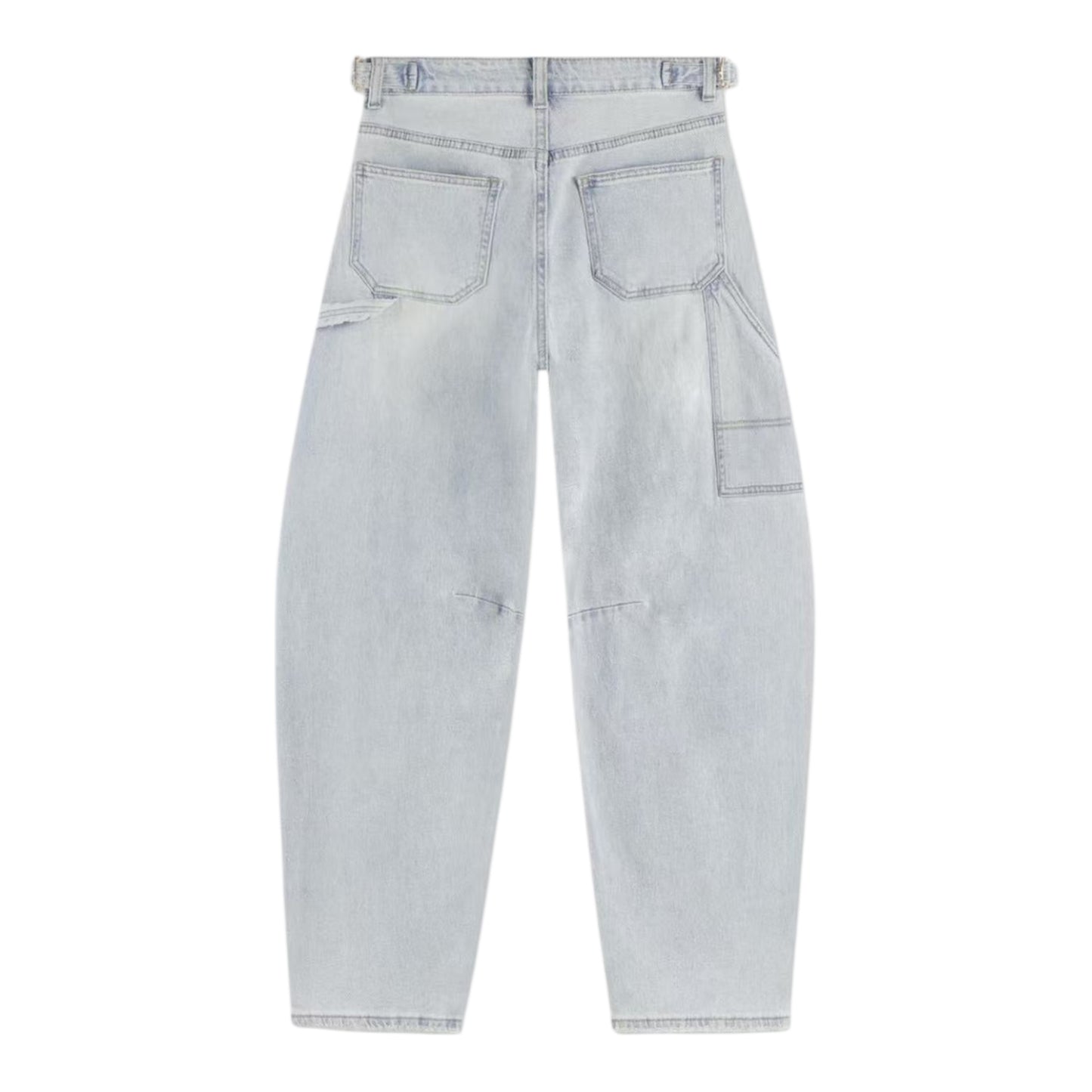 MISS BONBON Women's Balloon Jeans with Pockets Blue