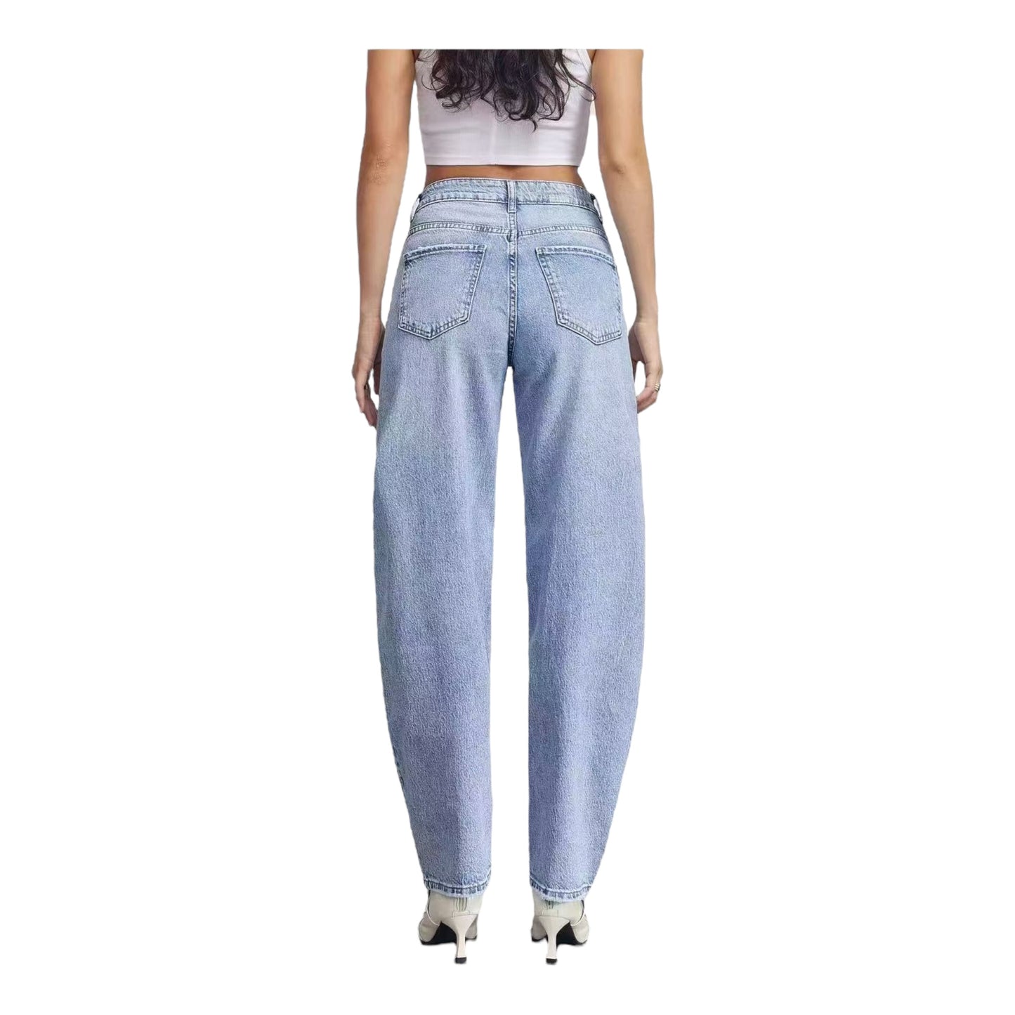 Angel Shopping Γυναικείο Τζιν Παντελόνι Barrel Μπλε