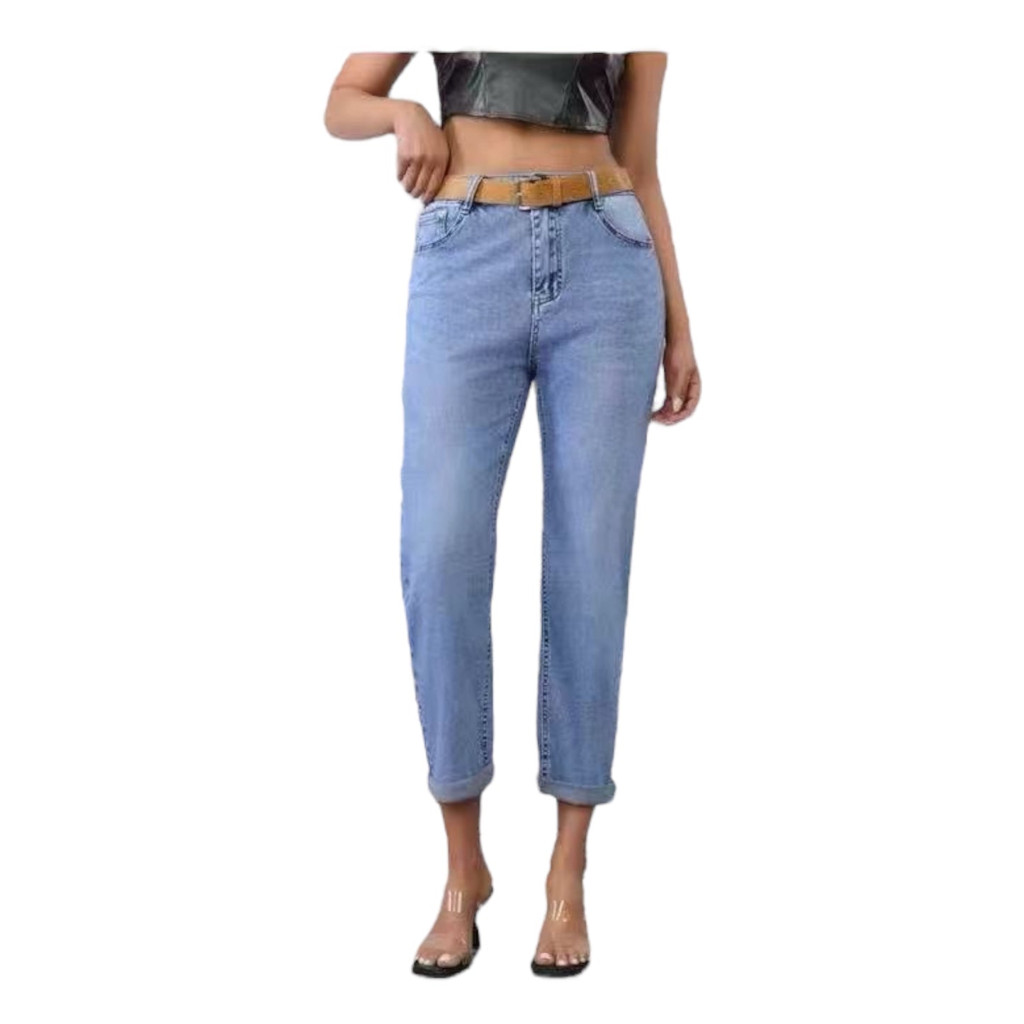 Miss Good Γυναικείο Τζιν Παντελόνι Mom Fit Μπλε