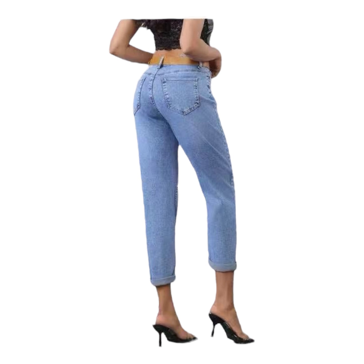 Miss Good Γυναικείο Τζιν Παντελόνι Mom Fit Μπλε
