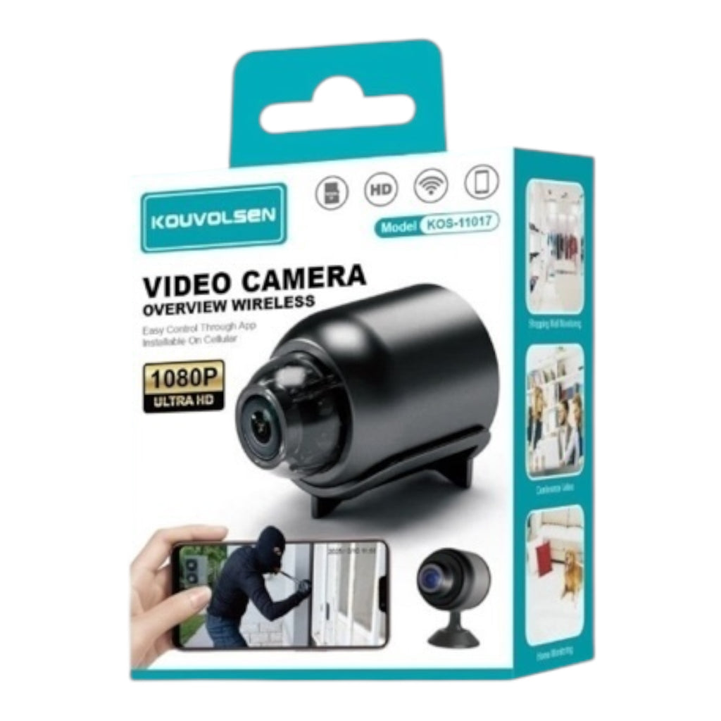 Ασύρματη Κάμερα Επιτήρησης Wi-Fi 1080P Ultra HD με Υποστήριξη App (Android / iOS) Μαύρο - Angel shopping
