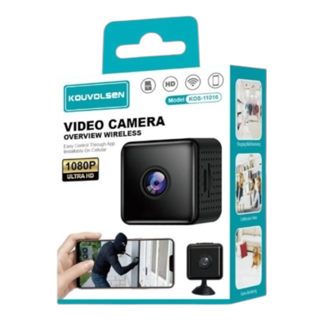 Ασύρματη Κάμερα Επιτήρησης Wi-Fi 1080P Ultra HD με Υποστήριξη App (Android / iOS) με Μαγνητική Μαύρο - Angel shopping