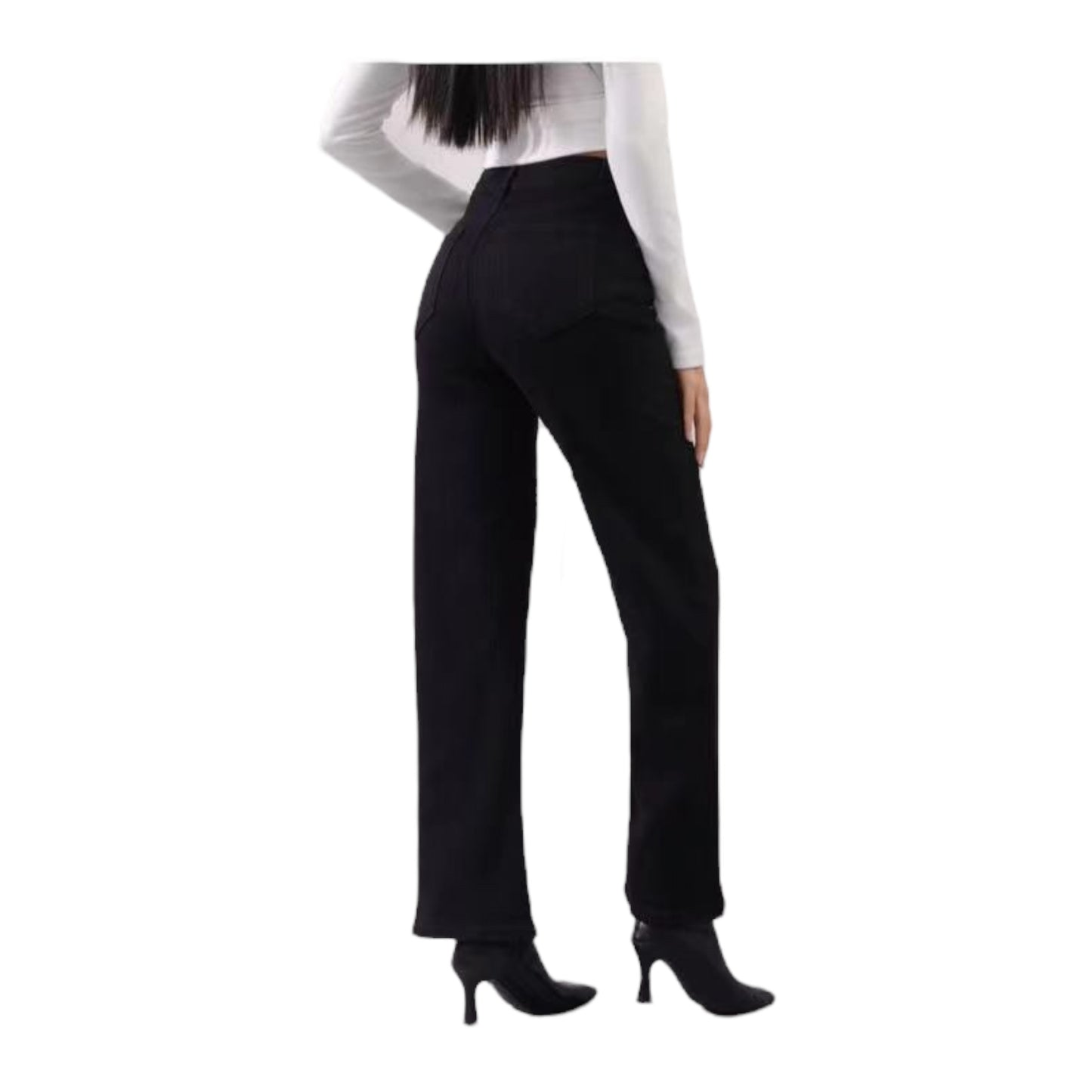 MISS GOOD Γυναικείο Ψηλόμεσο Jean Παντελόνι Μαύρο