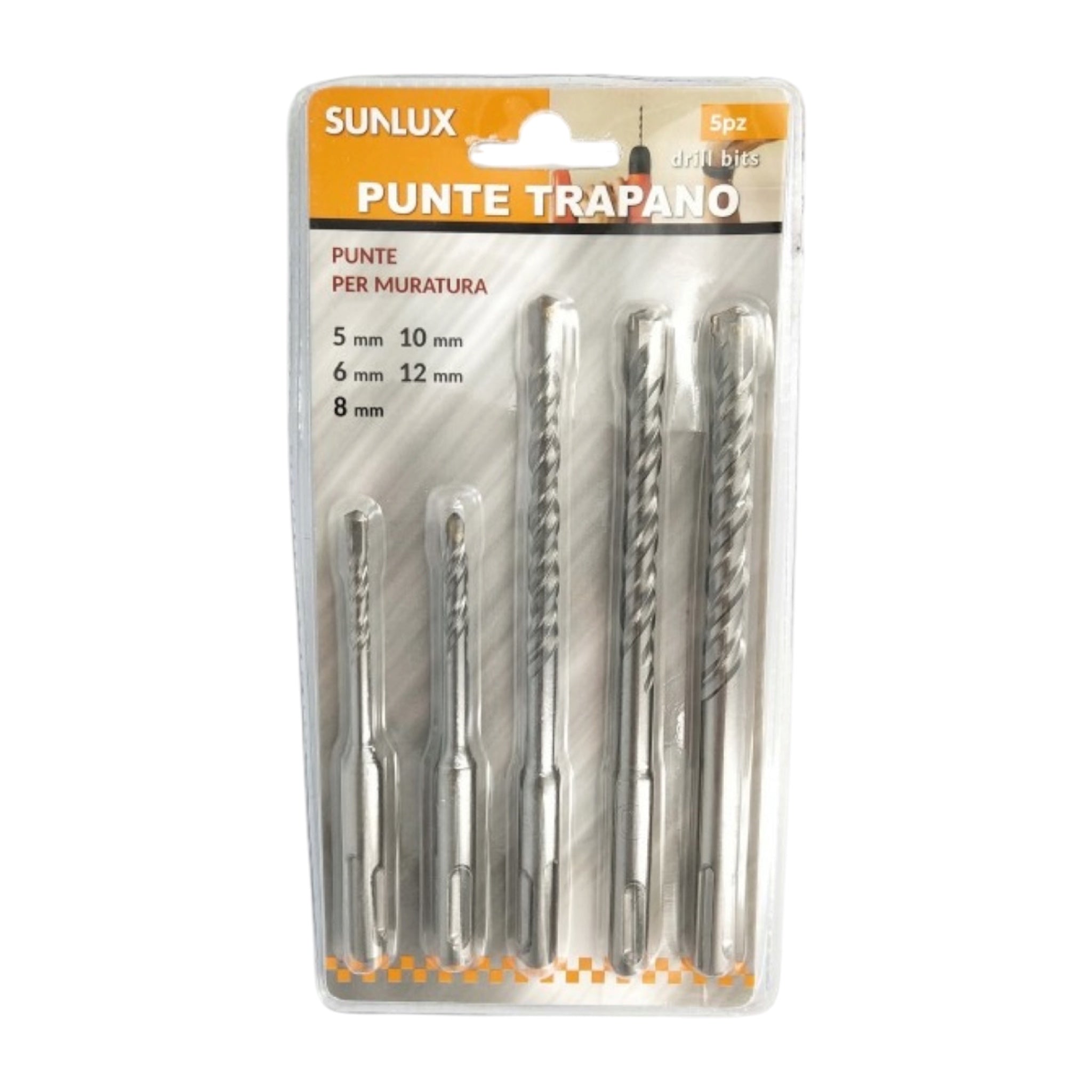 Sunlux Σετ Τρυπάνια Μπετού SDS-Plus 5–12mm 5τμχ