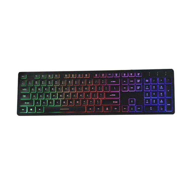 Gaming Ενσύρματο φωτιζόμενο πληκτρολόγιο RGB Andowl Q30K-RGB - Multimedia Keyboard