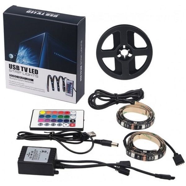 Ταινία Led για TV IP65 RGB Usb TV Led Strip Lights 5050 SMD Led 2x50cm - Angel shopping