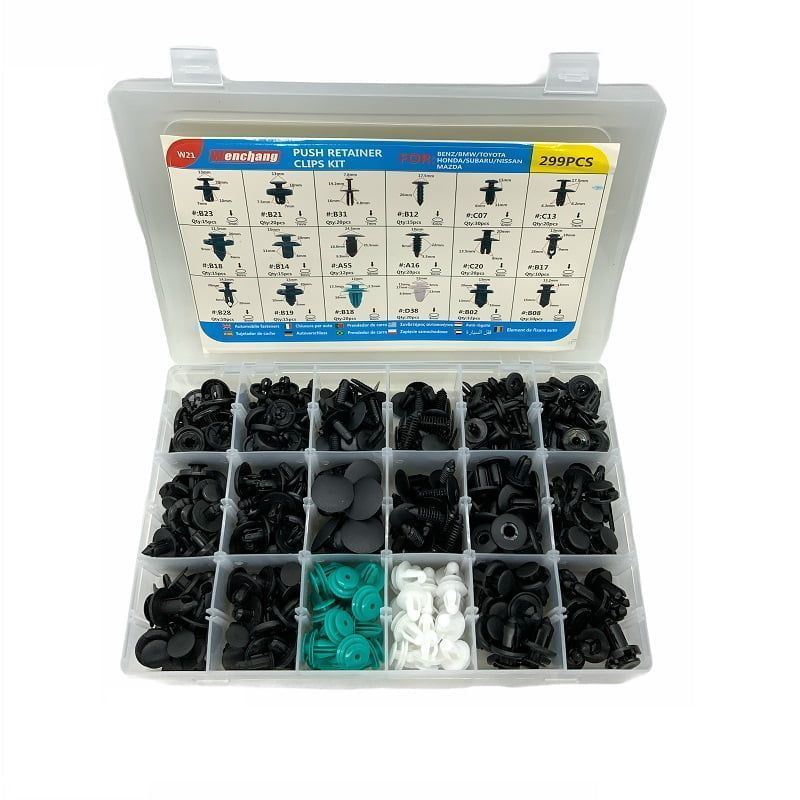 Rchang Πλαστικά κλίπς αυτοκινήτου Universal 299τμχ - Push Retainer Clips Kit
