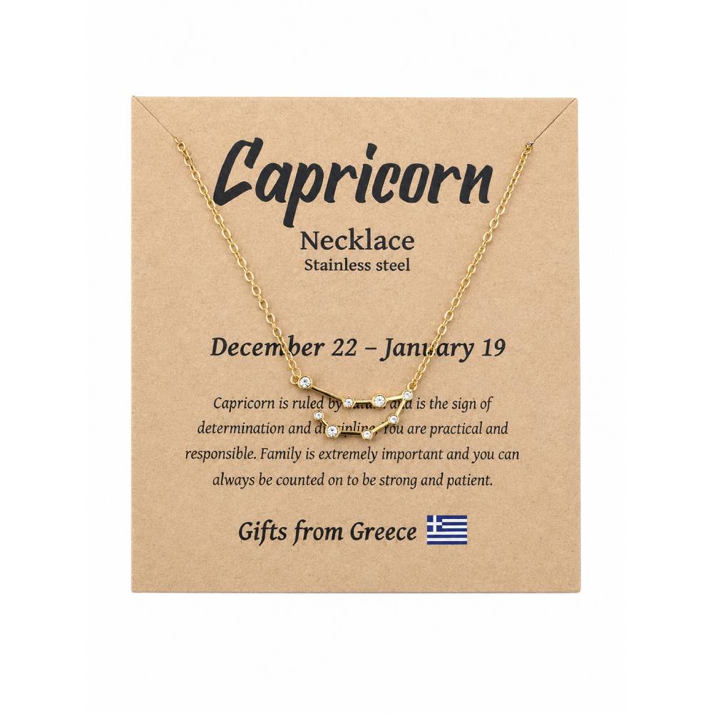 Κολιέ Αστερισμός Αιγόκερου σε Χρυσό Χρώμα