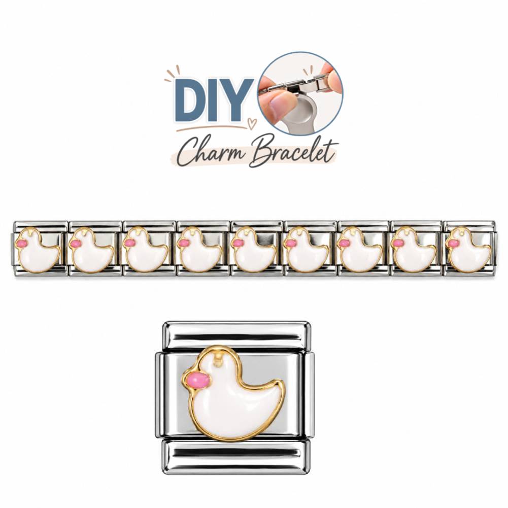 Ατσάλινα Στοιχεία DIY Βραχιολιού με Παπάκι