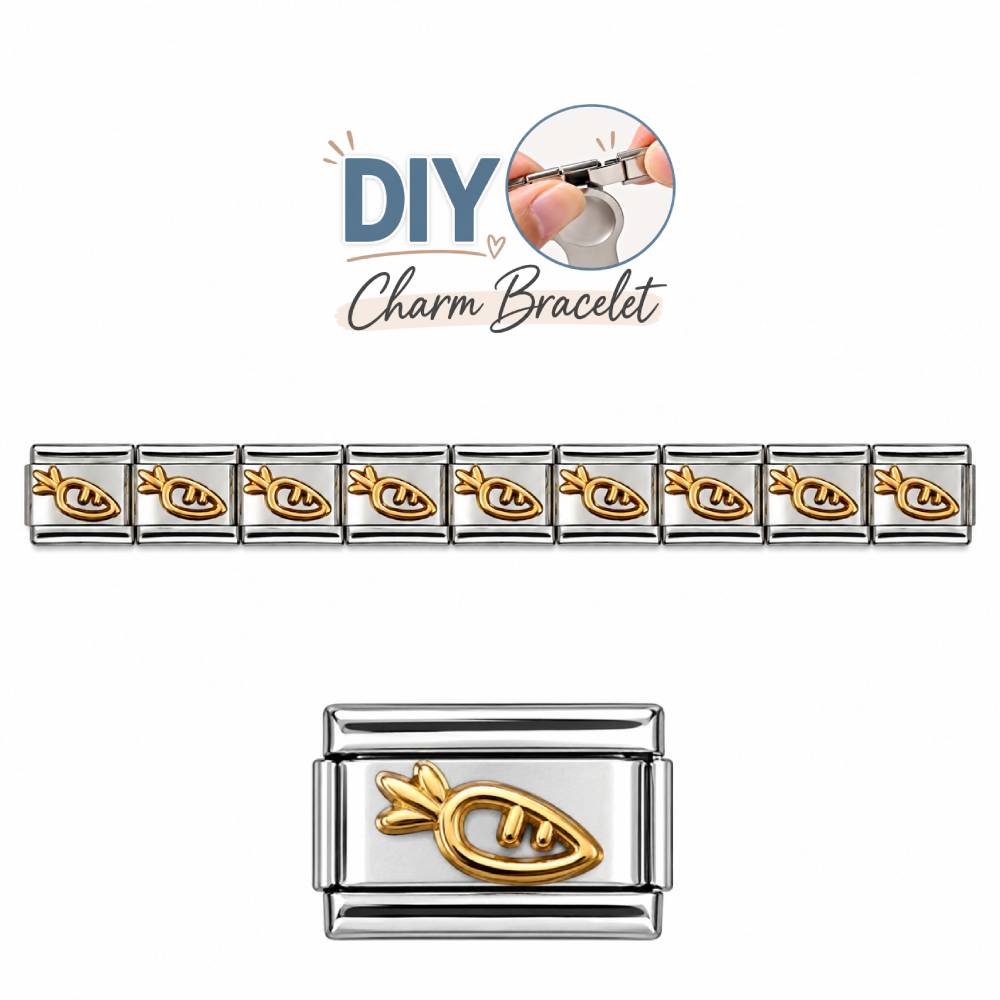 Ατσάλινα Στοιχεία DIY Βραχιολιού με Καρότο