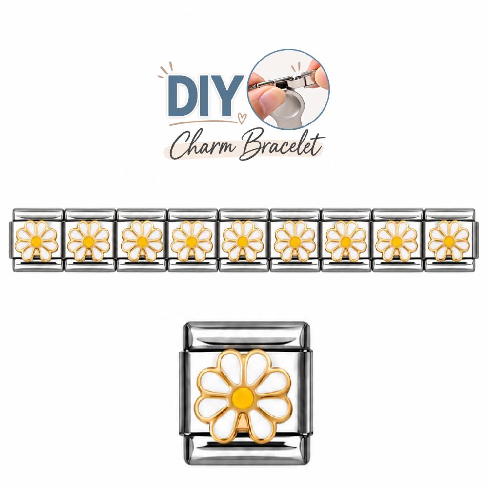 Ατσάλινα Στοιχεία DIY Βραχιολιού Μαργαρίτα
