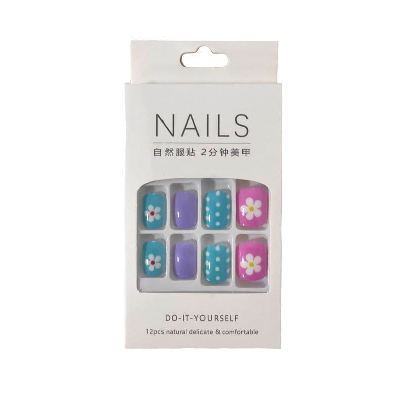 Αυτοκόλλητα νύχια σε διάφορα σχέδια - Press-on fake nails - Angel shopping
