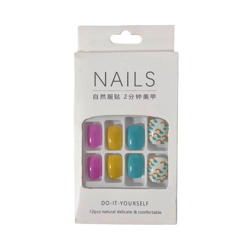 Αυτοκόλλητα νύχια σε διάφορα σχέδια - Press-on fake nails