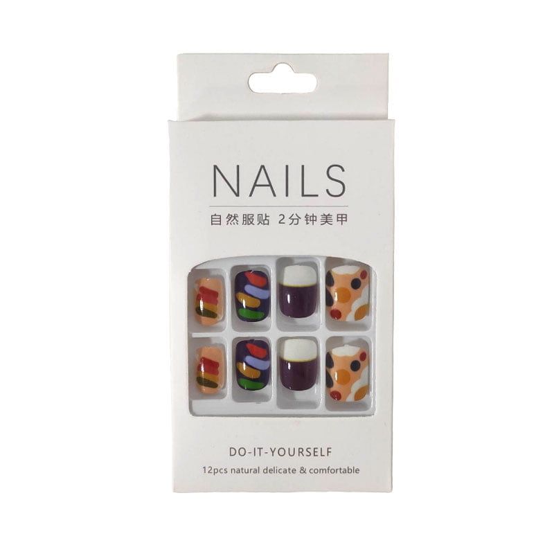 Αυτοκόλλητα νύχια σε διάφορα σχέδια - Press-on fake nails