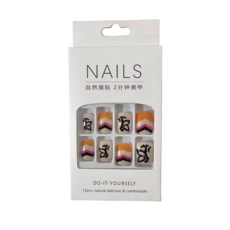 Αυτοκόλλητα νύχια σε διάφορα σχέδια - Press-on fake nails