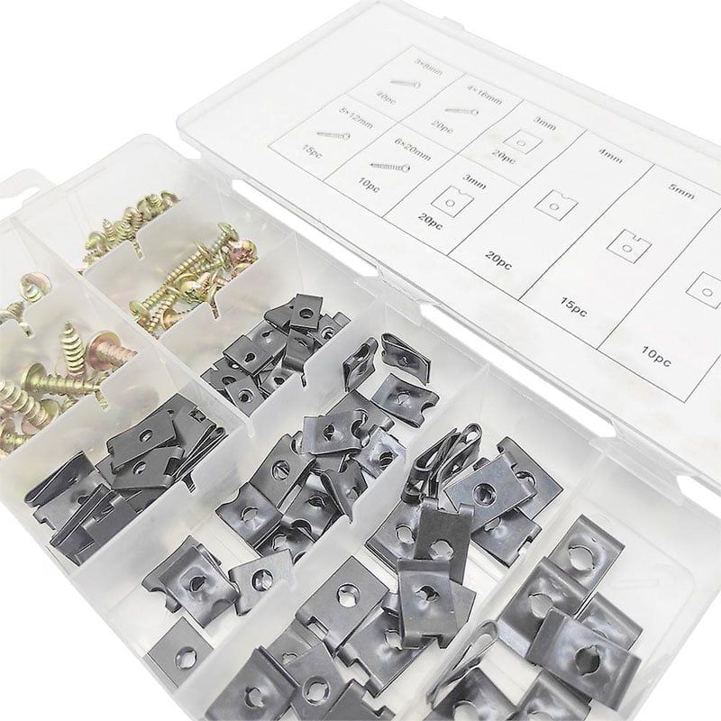 Βίδες & κλιπ U-TYPE σετ 170τμχ - U-clip and screw assortment