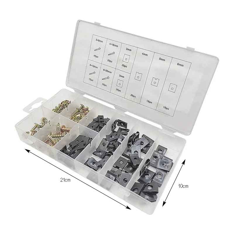 Βίδες & κλιπ U-TYPE σετ 170τμχ - U-clip and screw assortment