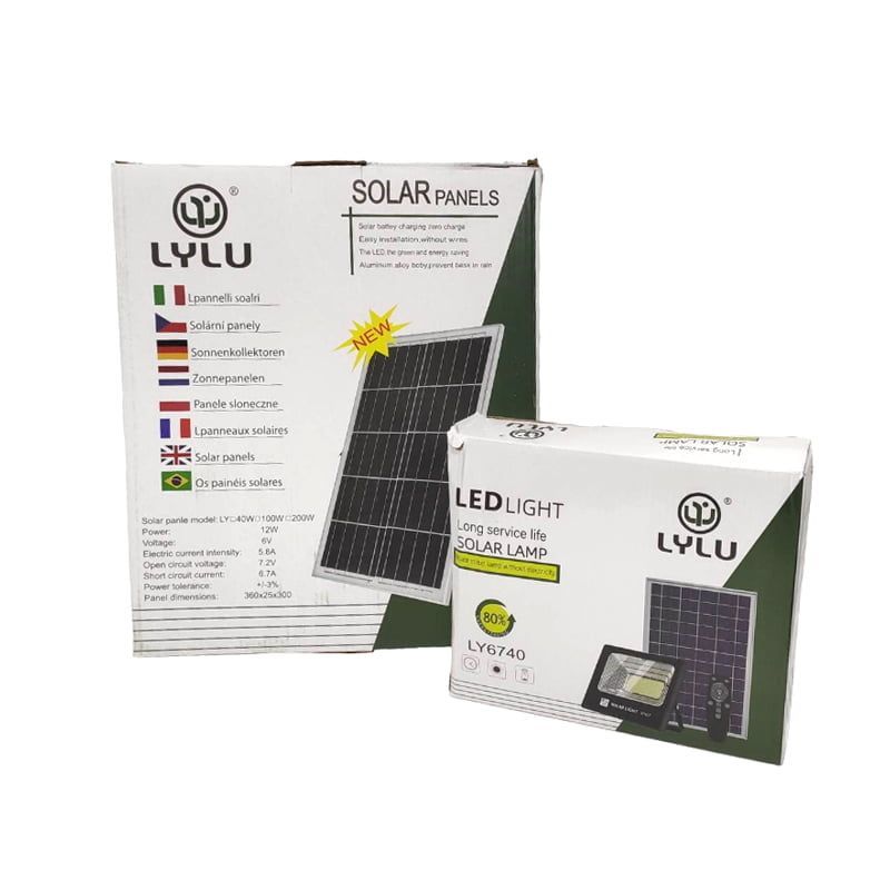 LYLU Ηλιακός προβολέας με τηλεχειριστήριο 100W LY6740 - Solar light