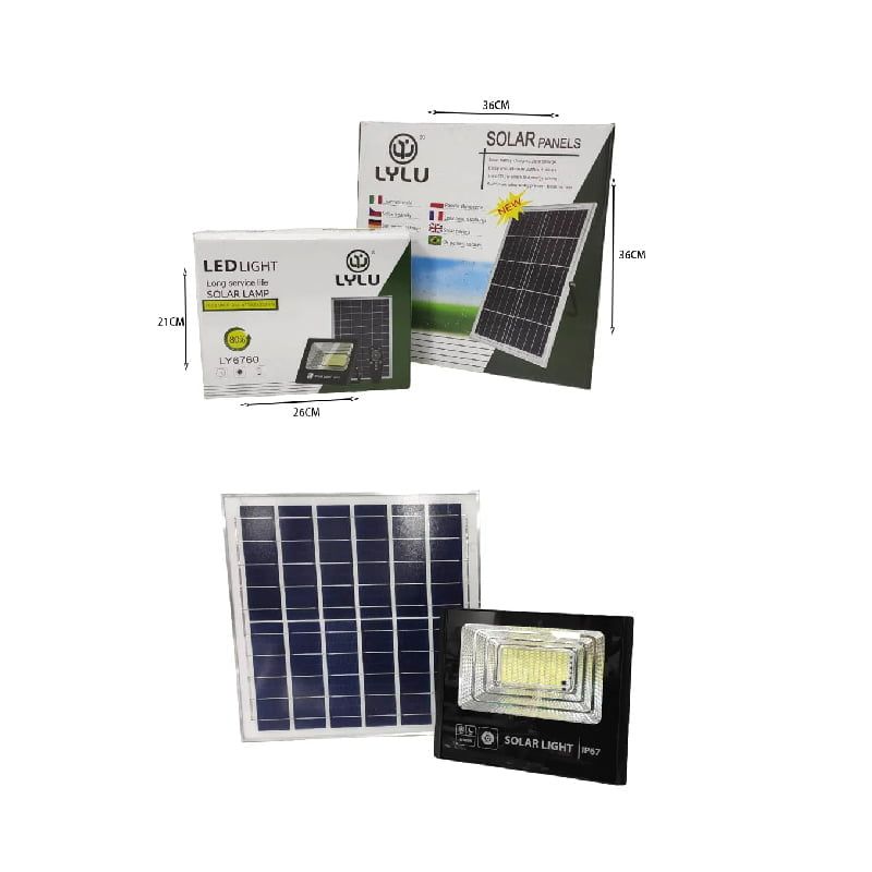 LYLU Ηλιακός προβολέας με τηλεχειριστήριο 200W LY6760 - Solar light